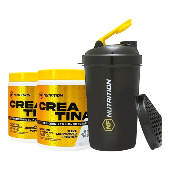 2 Creatina Monohidrato Pura 300g (600g) + Shaker De Regalo