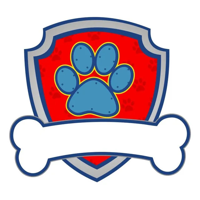 Adesivo De Parede Gigante Escudo Patrulha Canina 
