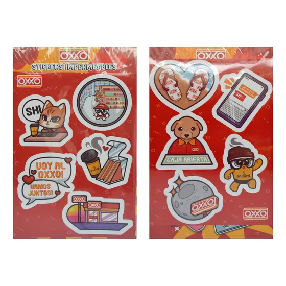 Set 2pack Stickers Impermeables Voy Al Oxxo! #1 Y #2