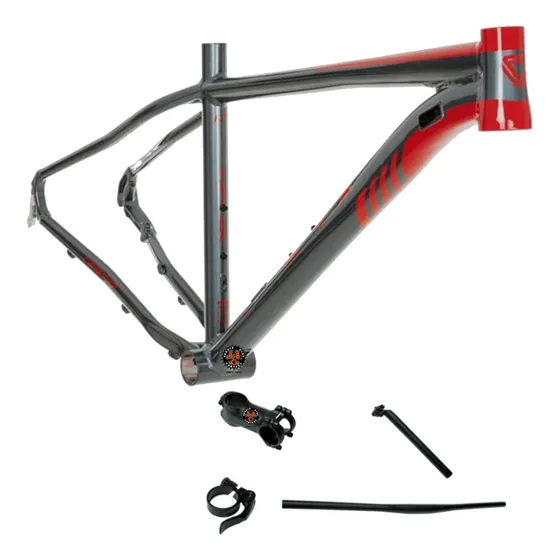 Marco Gw Hawnk 29 Centro Pressfit Frente Conico Aluminio Mtb Color Gris Brillante Rojo Tamaño Del Cuadro L