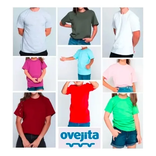 Franelas Ovejita Blanca Y De Colores Desde Talla 2 Hasta 2xl