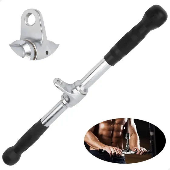 Barra Reta Pulley Cross Over Triceps Biceps Academia C Giro