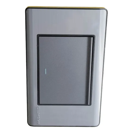 Interruptor Lumistar Para Empotrar Plateado 16a 127v-250v
