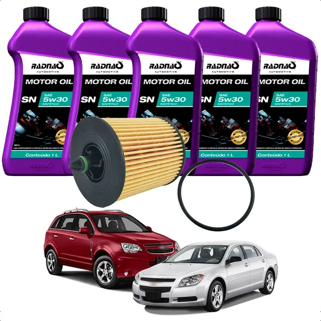Kit Revisão Troca Oleo Radnaq 5w30 Captiva Malibu 2.4