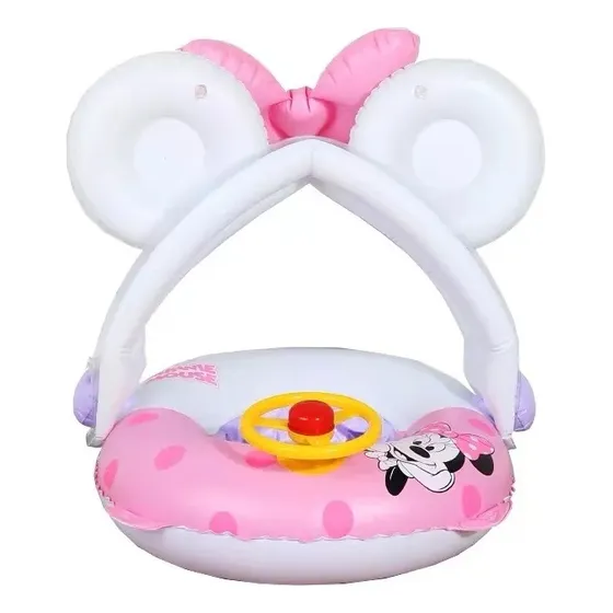 Flotador Inflable Niña Minnie Mous Toldo Salvavidas Bebe