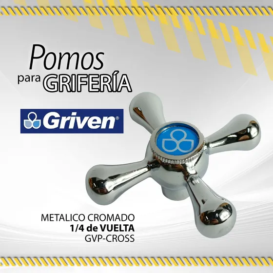 Pomo Acabado En Cromo Griven Metal Gvp-cross / 11137