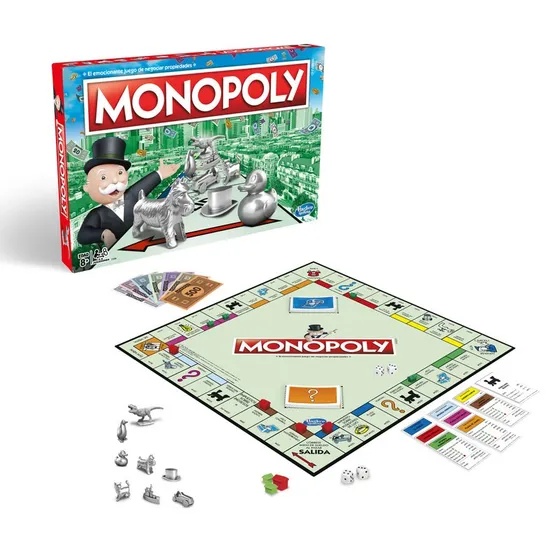 Juego De Mesa Hasbro Monopoly Clásico 2-6 Jugadores 8+ C1009