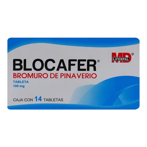 Bromuro De Pinaverio, 14 Tabs De 100 Mg, Blocafer