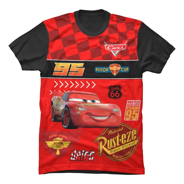  Camiseta Cars Rayo Mcqueen Disney Niño Unisex Exclusiva