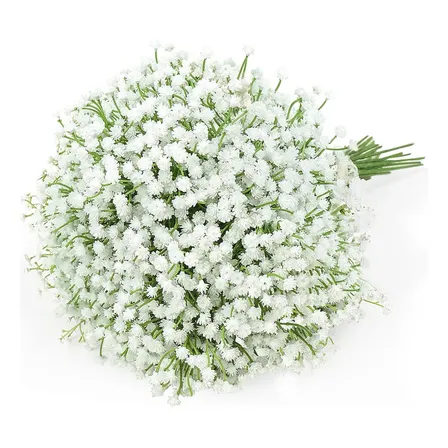 Kit 10 Buquês De Mosquitinho Flores Artificiais Decor Branco Branco