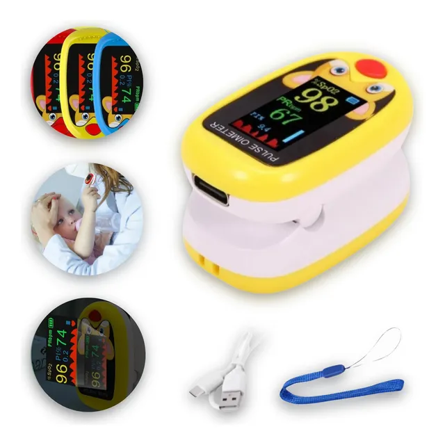 Medidor De Saturação Pediátrico Infantil Recarregavel Usb