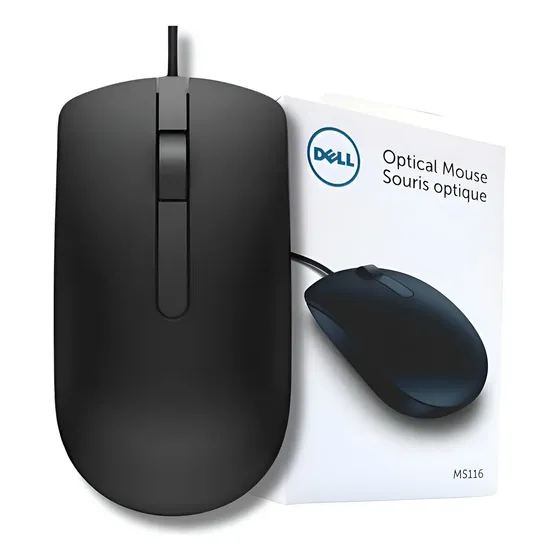 Mouse Dell Ms116 Black Preto