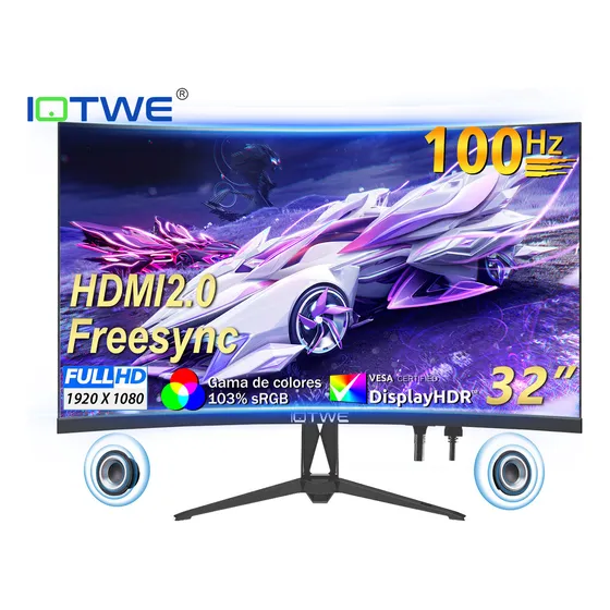 Monitor Gamer Iotwe con pantalla de 32" 100Hz 127V y resolución Full HD