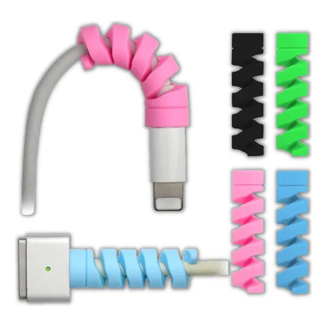 Pack De 4 Protector De Cables De Espiral Varidad De Colores
