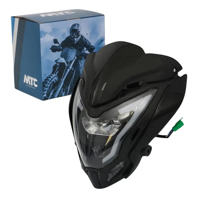 Faro Delantero Completo Led P/ Bajaj Pulsar Ns200 Negro Mtc