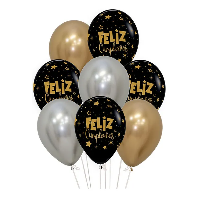 Bouquet Globo Cumpleaños Fantasia Surtido R-12 / Paquete X 8