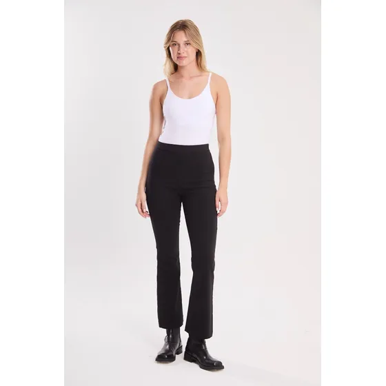 Pantalon Flare Tiro Alto  Negro Koxis Mujer