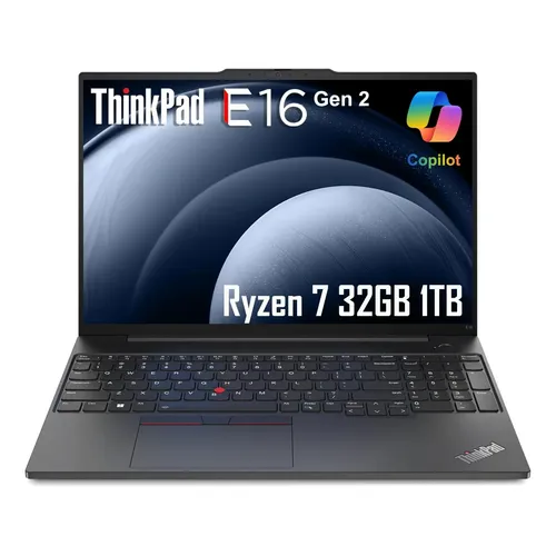 美品 ThinkPad E16 Gen1 512GB 16GB Ryzen7 Lenovo Notebook ThinkPad E16 Gen 1 21JT001QUS de 16 polegadas
