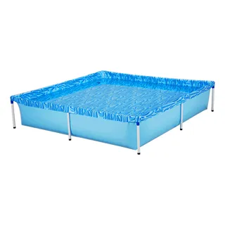 Piscina Infantil Quadrada Estrutural Pvc 1500 Litros Mor Piscina Infantil Quadrada Estrutural Pvc 1500 Litros Mor
