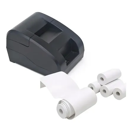 Impressora Térmica Nao Fiscal Usb Cupom 58mm Fio C/5 Bobinas Cinza-escuro