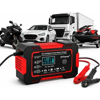 Carregador Inteligente de Bateria Automotiva 12V 6A, Indobest Para Carro e Moto, Bivolt