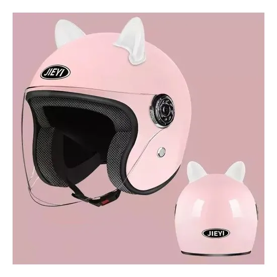 Casco De Moto Con Orejas De Gato For Hombres Y Mujeres