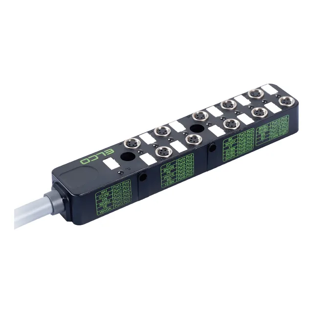 Caja De Distribucion Pnp Cable Pur 3m, 10 - M8 4 Pin Elco