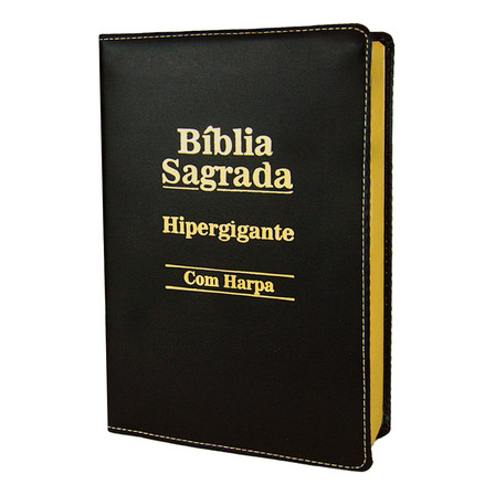 Biblia Sagrada Letra Hipergigante Luxo Preta - C/ Harpa Biblia Sagrada Letra Hipergigante Luxo Preta - C/ Harpa
