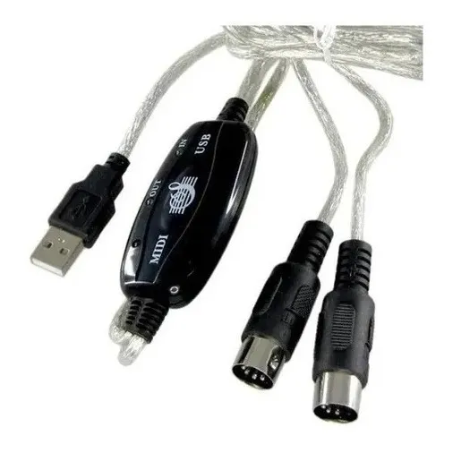 Cable Convertidor Midi A Usb Adaptador Teclado Piano Musica