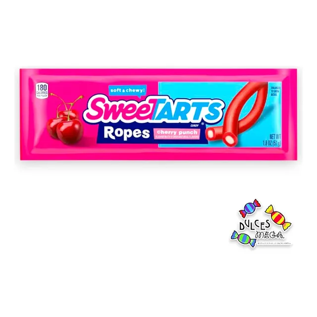 Dulce Sweetarts Ropes Cereza Cherry Punch 51g