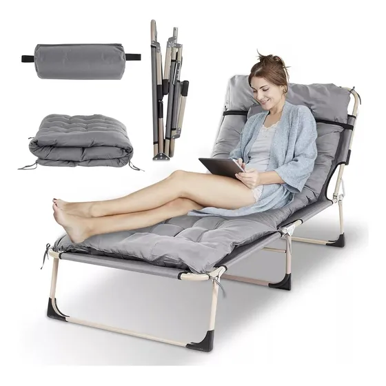 Esenzo cama plegable con colchon desmontable portatil