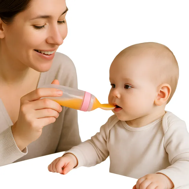 Cuchara Dispensador Silicona Para Bebés