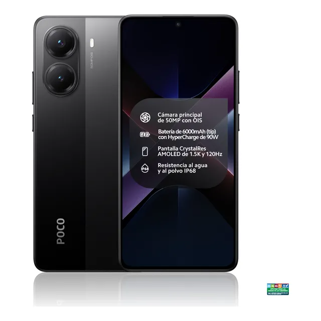 Xiaomi Celular Poco X7 Pro 5G Negro 256 GB ROM 12 GB RAM
