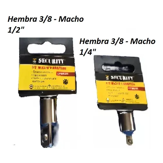 Adaptadores Ratchet  Hembra 3/8  Con Machos Para 1/2  Y 1/4 