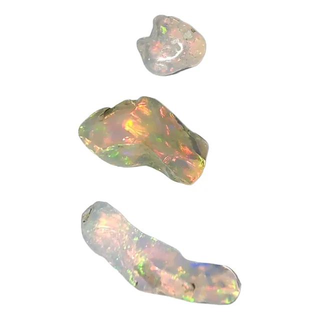 3 Opalos Etíopes Natural De 1 - 2 Cm / Calidad Aaa