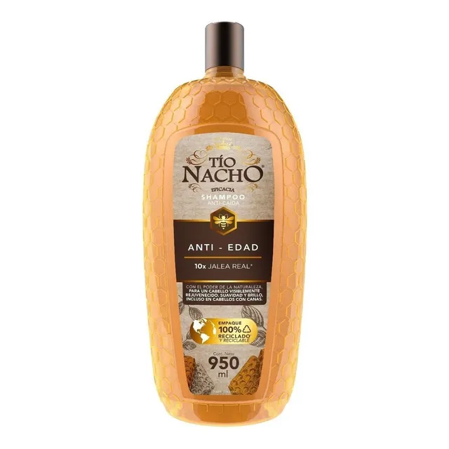 Shampoo Tío Nacho eficacia Anti-edad 10x jalea real 950ml