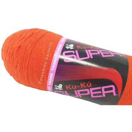 Estambre Ku-ku Super Tubo De 200 Gramos Color Naranja