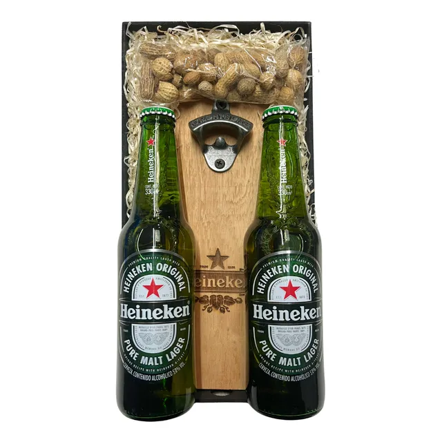 Kit Heineken Porrón X2 + Destapador + Maní - Pérez Tienda -