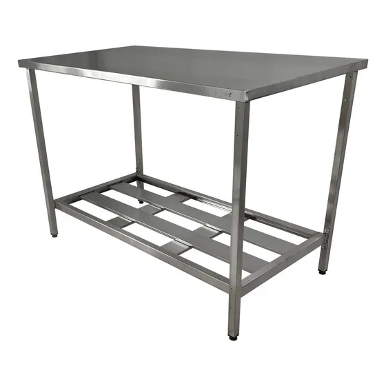 Mesa Manipulação / Bancada Auxiliar 100% Aço Inox 110x70x90