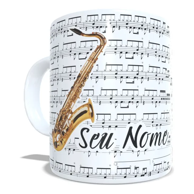 Caneca Personalizada Ccb Partitura Instrumento Musical Nome