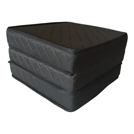 Puff Multiuso Solteiro Preto  3em1  D33 1,80x0,60x0,10 