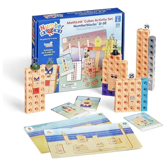 Numberblocks Mathlink Cubos 21-30 Originales Juego Hand2mind