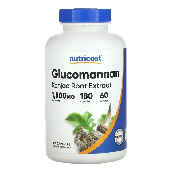 Extracto de raíz de konjac de glucomanano, 600 mg, 180 cápsulas, sabor sin sabor | MercadoLibre