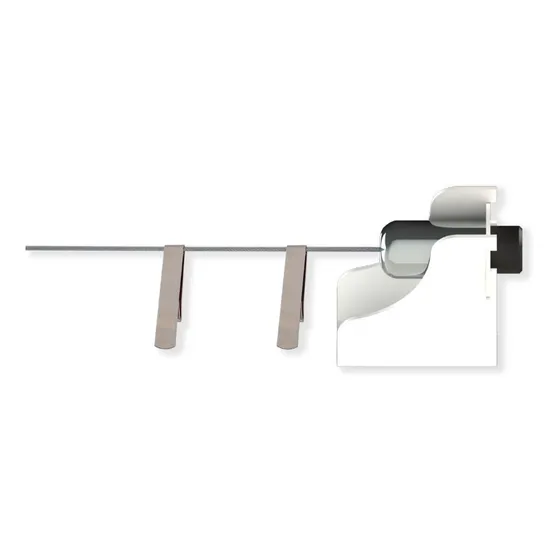 Barral Para Cortina Ventana Tipo Tensor Cable Acero