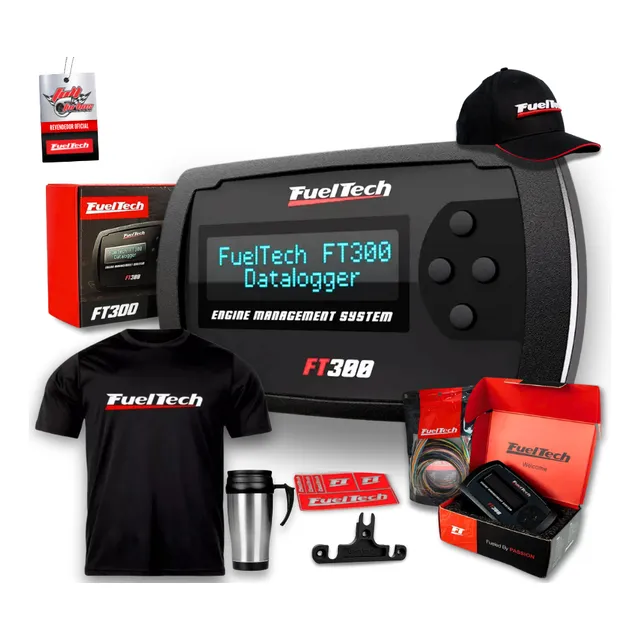 Fueltech Ft300 Com Chicote 3m + Mega Brindes Camiseta Gel+bc