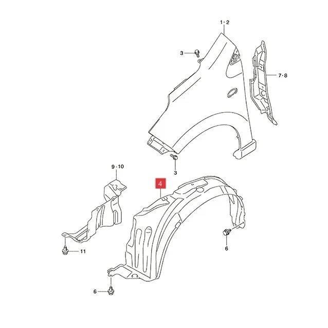Salvabarro Delantero Der. Suzuki Celerio 2010-15