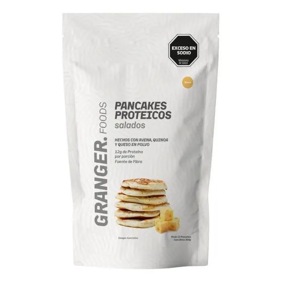 Granger Foods Pancakes Proteicos Salados Sabor Queso 300g