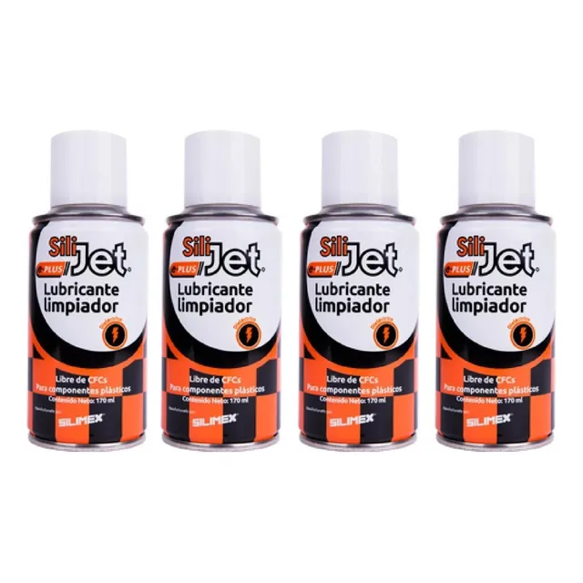 Limpiador Y Lubricante Silimex Sili-jet E-plus ( 4 Piezas )