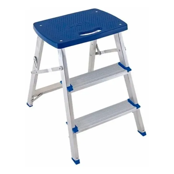 Escalera Banqueta Banco Mor 3 Escalones Aluminio Plegable