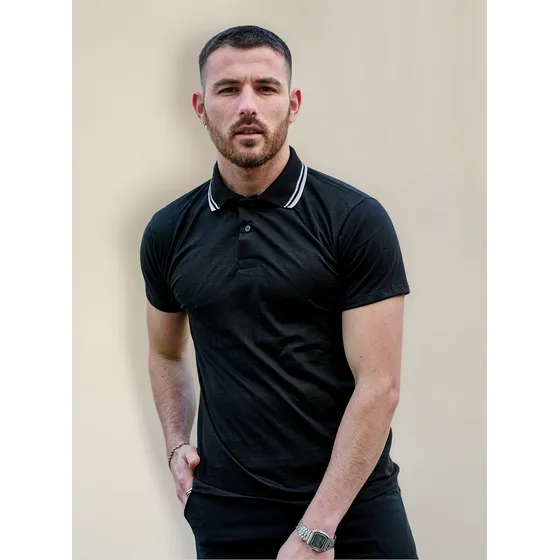 Chomba Hombre Algodon Peinado-cuello Tejido- Hasta Xxxl